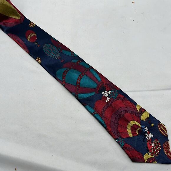 Vintage Balancine Mickey & Goofy Balloon The Tie Works Disney Tie - Picture 2 of 7